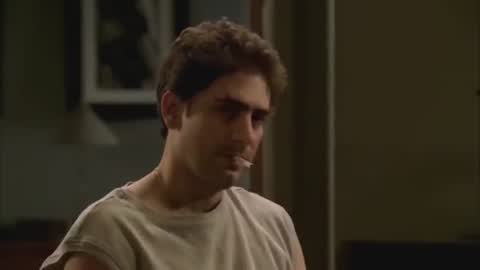 Still frame from The Sopranos - Christopher's Intervention — a 4m 40s clip marked up for dubbing