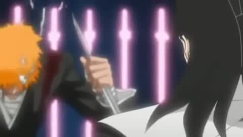 Still frame from Hollow Ichigo vs Byakuya Kuchiki — a 3m 01s clip marked up for dubbing