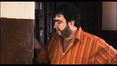 Still frame from recep — a 42s clip marked up for dubbing