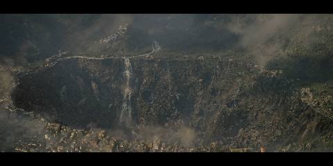 Still frame from ultron vision — a 1m 01s clip marked up for dubbing