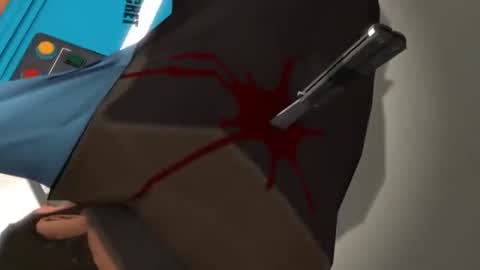 Still frame from meet the spy — a 3m 15s clip marked up for dubbing