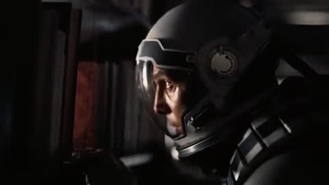 Still frame from Interstellar - Stay Scene — a 2m 30s clip marked up for dubbing