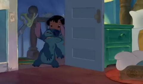 Still frame from Lilo e Stitch A te la caffeina non fa bene — a 1m 37s clip marked up for dubbing