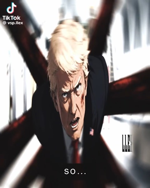 Still frame from Kirkjaku talks to trump — a 32s clip marked up for dubbing
