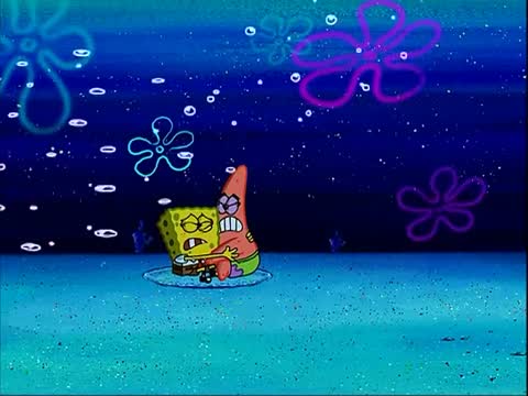 Still frame from Spongebob Seabear Scene — a 41s clip marked up for dubbing