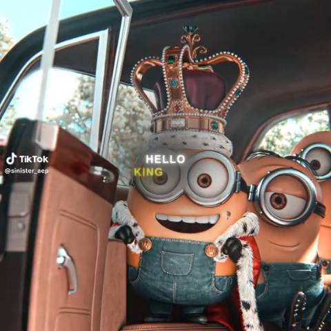Still frame from visiting King Bob — a 1m 01s clip marked up for dubbing