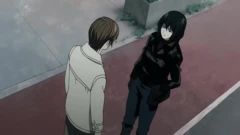 Still frame from Kira mata a Naomi Misora — a 2m 23s clip marked up for dubbing