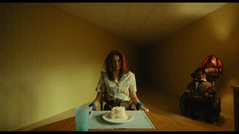 Still frame from Backrooms Movie - Dinner — a 4m 18s clip marked up for dubbing