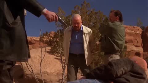 Still frame from Breaking Bad - Hanks death — a 4m 33s clip marked up for dubbing