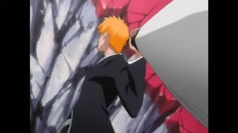 Still frame from Ichigo vs Grimmjow — a 25s clip marked up for dubbing